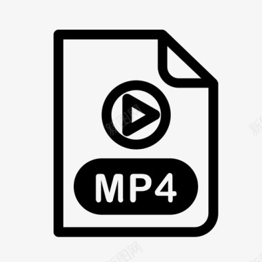 mp4文件音频视频文件格式图标图标