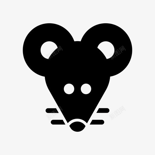 老鼠动物啮齿动物图标svg_新图网 https://ixintu.com 动物 动物字形 啮齿动物 老鼠