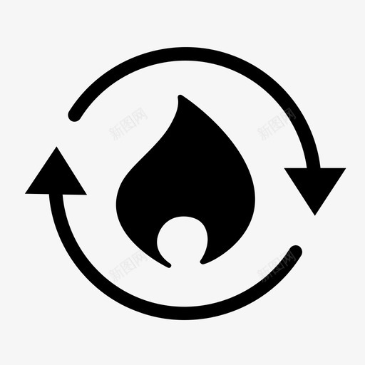 煤气循环消防图标svg_新图网 https://ixintu.com 工业油气动力固体 循环 消防 煤气 电力