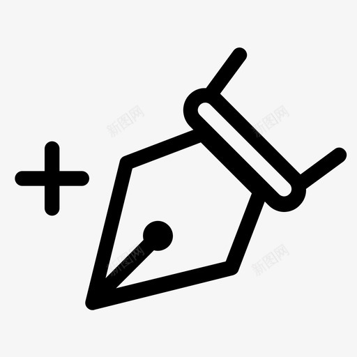 钢笔创意工具图标svg_新图网 https://ixintu.com 创意 添加形状 设计工具 钢笔