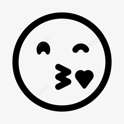 吻爱笑脸图标svg_新图网 https://ixintu.com 吻 爱 笑脸
