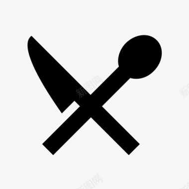 餐厅餐刀勺子图标图标