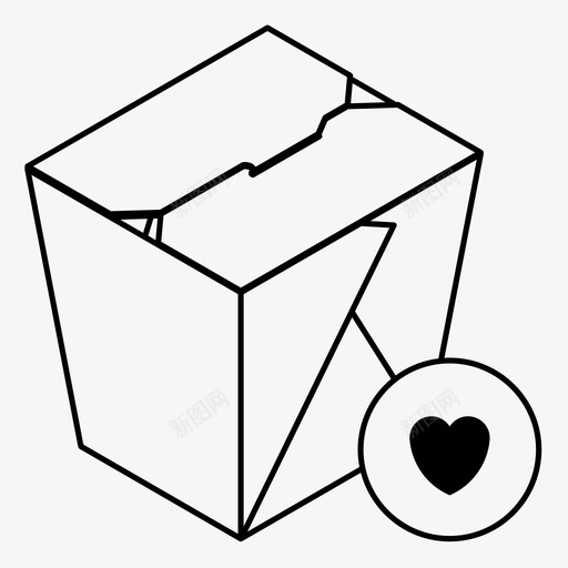 外卖盒添加到列表送货图标svg_新图网 https://ixintu.com 外卖盒 最喜欢的订单 添加到列表 爱储存 爱购物 盒子 送货