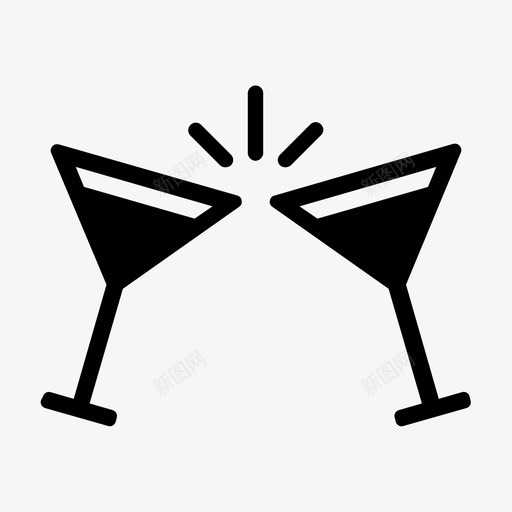 派对玻璃庆祝干杯图标svg_新图网 https://ixintu.com 干杯 庆祝 杯子收藏 派对玻璃 饮料