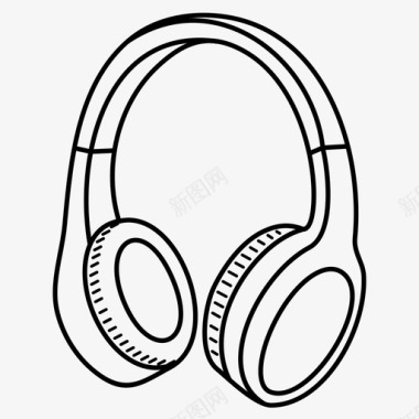 无线可折叠耳机mp3音乐图标图标