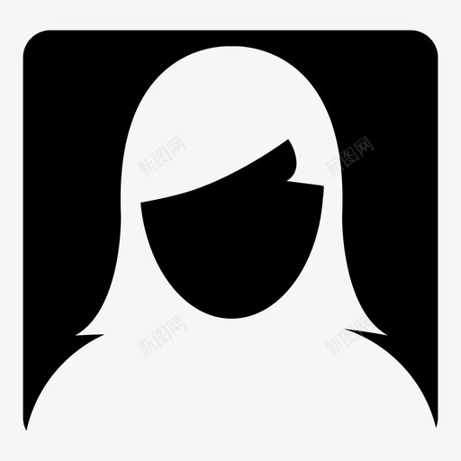 女性头像客户图标svg_新图网 https://ixintu.com 个人 个人档案 人物矢量图标 头像 女孩 女性 客户 用户