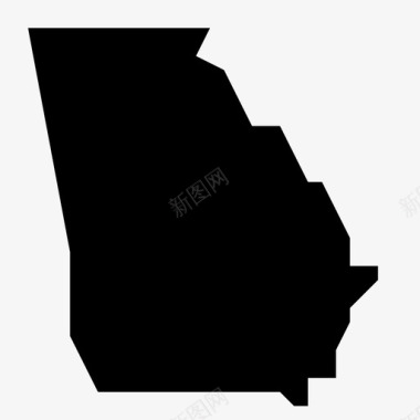 乔治亚州地图各州美国图标图标