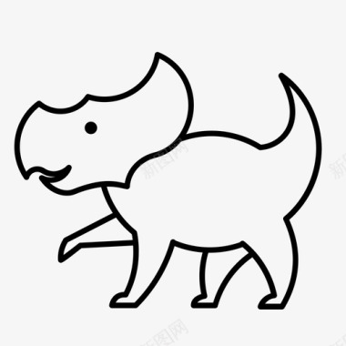 原角龙动物恐龙图标图标