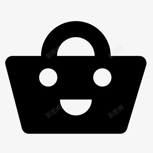 快乐购物袋购买电子商务图标svg_新图网 https://ixintu.com 快乐购物袋 电子商务 笑脸 购买 购物袋