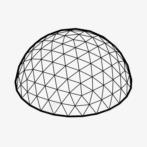 测地线穹顶建筑几何学图标svg_新图网 https://ixintu.com 六边形 几何学 建筑 测地线穹顶 球体 结构