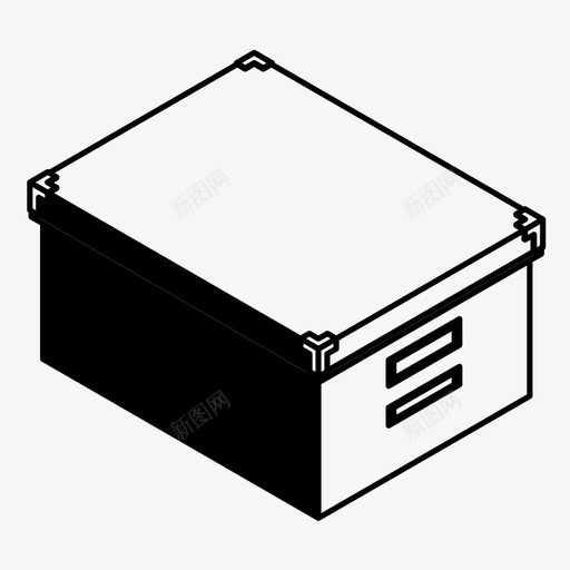 纸箱档案文件图标svg_新图网 https://ixintu.com 仓库 办公室 文件 档案 箱子 纸箱