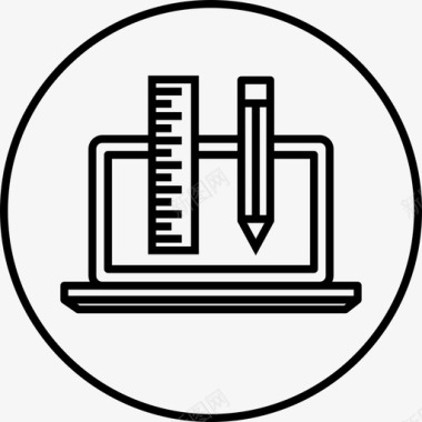 绘图几何学钢笔图标图标