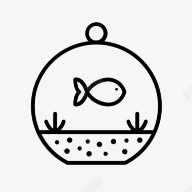 水族馆鱼缸鱼店图标图标
