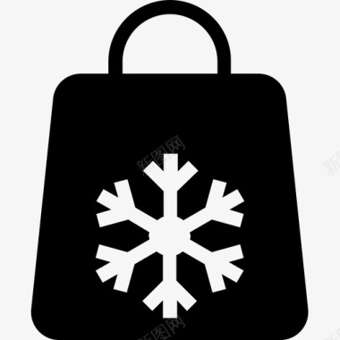 购物袋圣诞购物手提袋图标图标