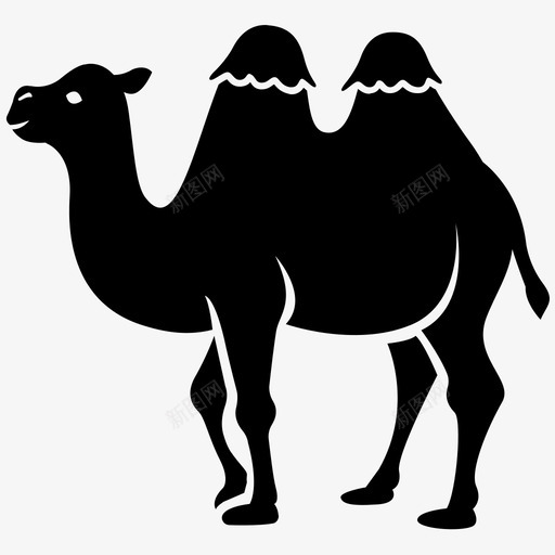骆驼双峰驼马戏团图标svg_新图网 https://ixintu.com 双峰驼 哺乳动物 马戏团 驼峰 骆驼 骑马
