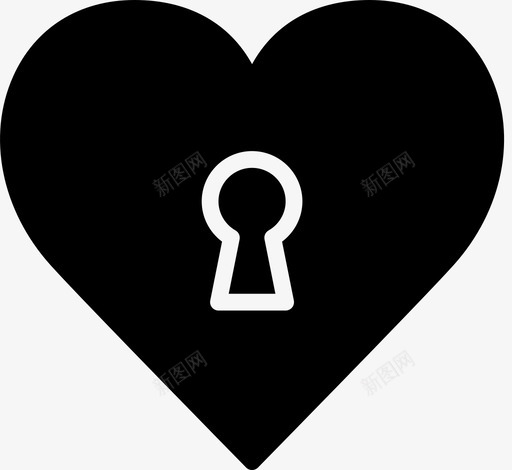 锁定的心生活方式爱图标svg_新图网 https://ixintu.com 浪漫 爱 生活方式 粉碎图标浪漫生活方式2固体 锁定的心
