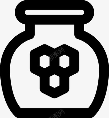 蜂蜜罐养蜂场养蜂业图标图标