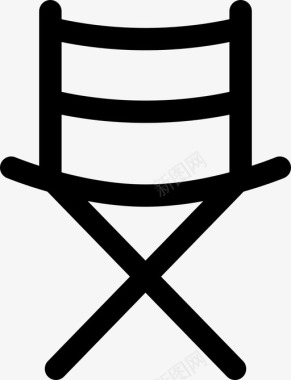 折叠椅导演家具图标图标