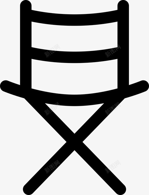 折叠椅导演家具图标svg_新图网 https://ixintu.com 家具 导演 座椅 户外 折叠椅 栖息地 电影