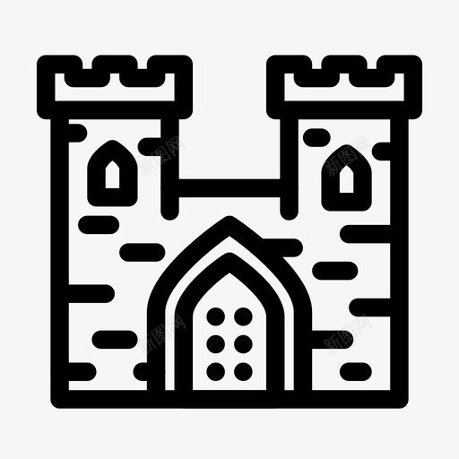 城堡建筑英国图标svg_新图网 https://ixintu.com 城堡 建筑 欧洲 英国