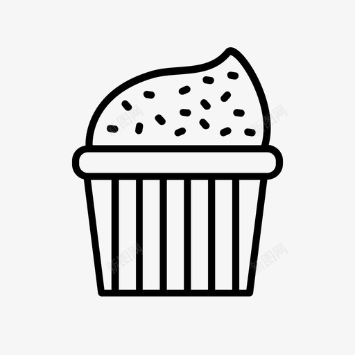 纸杯蛋糕生日庆祝图标svg_新图网 https://ixintu.com 庆祝 生日 糕点 纸杯蛋糕 聚会