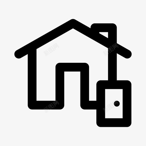门的更换家房子图标svg_新图网 https://ixintu.com 家 房子 窗户 门的更换