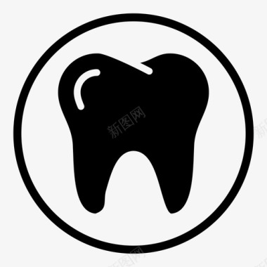 牙齿牙医口腔科图标图标
