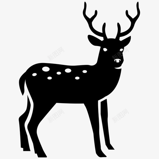 鹿圣诞节狩猎图标svg_新图网 https://ixintu.com 哺乳动物i 圣诞节 狩猎 驯鹿 鲁道夫 鹿