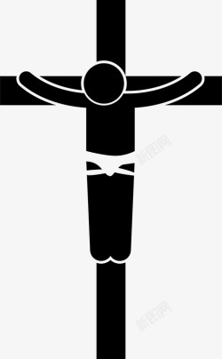 钉十字架耶稣基督基督徒钉十字架图标高清图片