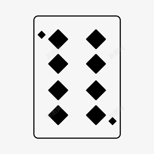 八颗钻石纸牌游戏图标svg_新图网 https://ixintu.com 八颗钻石 扑克 游戏 纸牌