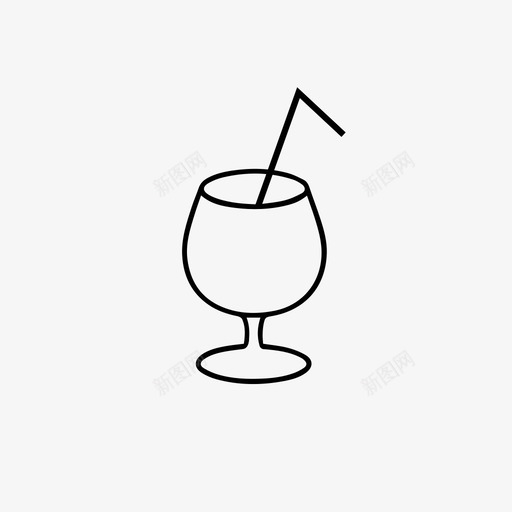 杯子酒啤酒图标svg_新图网 https://ixintu.com 吸管 啤酒 杯子 派对 酒