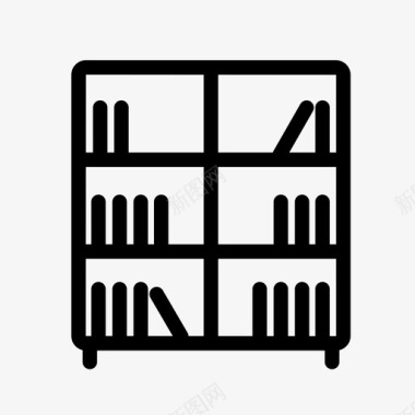 书架书籍家具衣柜图标图标