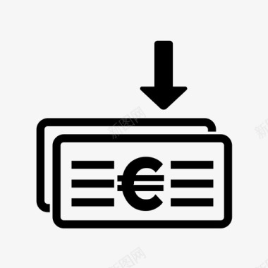欧元存款货币金融图标图标