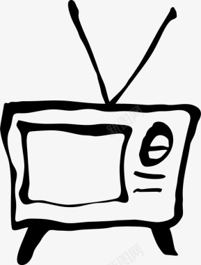 电视天线棕色图标图标