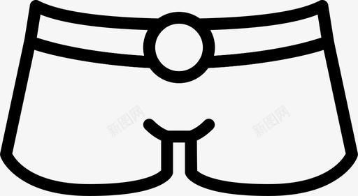 短裤衣服时尚图标svg_新图网 https://ixintu.com 女人 时尚 漂亮女人的衣服轮廓 短裤 衣服