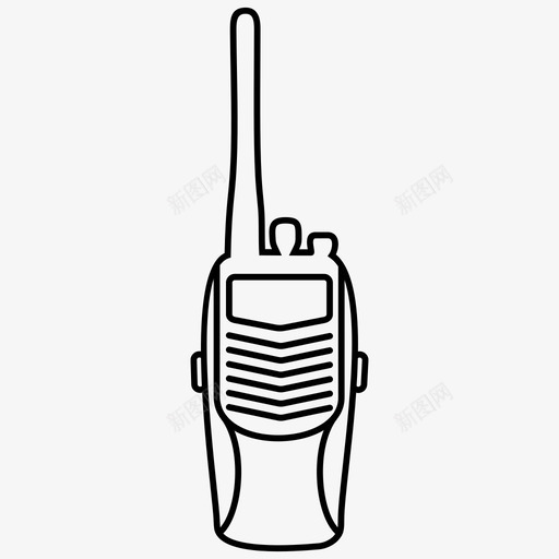 对讲机通信便携式图标svg_新图网 https://ixintu.com 便携式 发射器 对讲机 接收器 无线电 通信