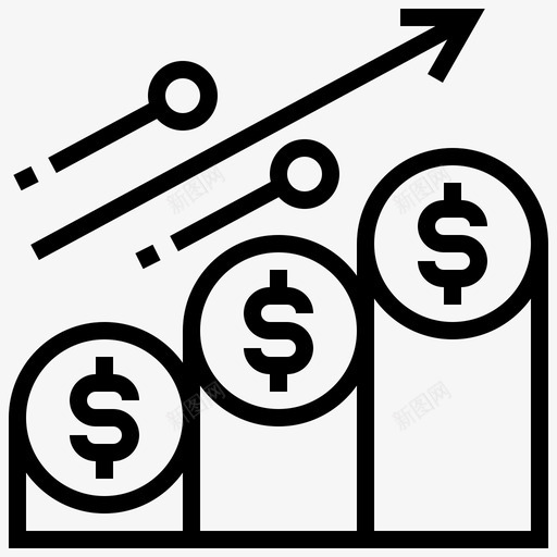 增长业务营销图标svg_新图网 https://ixintu.com 业务 商业战略 增长 战略 机会 营销