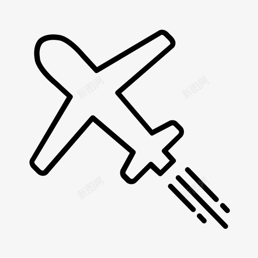 飞机冒险机场图标svg_新图网 https://ixintu.com 冒险 旅行 机场 航空 飞机 飞行