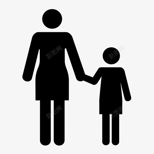 女人和女孩男孩家人图标svg_新图网 https://ixintu.com 在一起 女人和女孩 家人 母亲和孩子 男孩