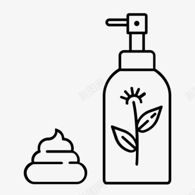 泡沫环保肥皂图标图标
