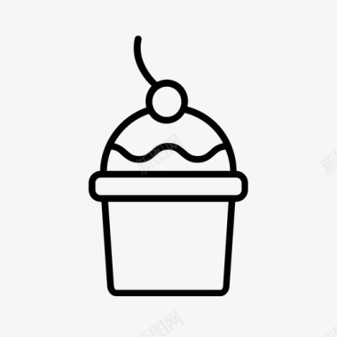 纸杯蛋糕生日庆祝图标图标