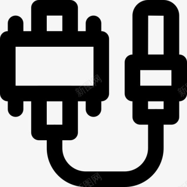 dvi连接器电缆smashicons连接器电缆md外形图图标图标