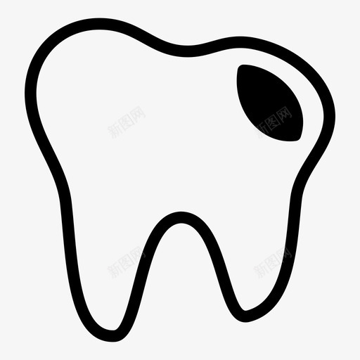 龋齿蛀牙牙图标svg_新图网 https://ixintu.com 口腔科 治疗 牙 牙医 蛀牙 龋齿