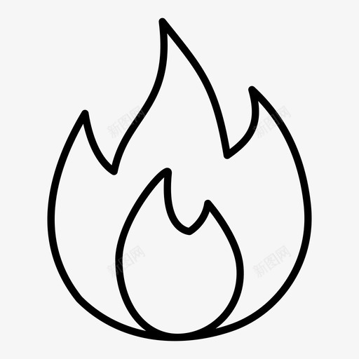 着火燃烧的火焰危险图标svg_新图网 https://ixintu.com 危险 燃烧的火焰 着火 警告火焰
