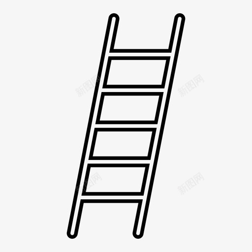 梯子攀爬楼梯图标svg_新图网 https://ixintu.com 上升 台阶 工业 攀爬 梯子 楼梯