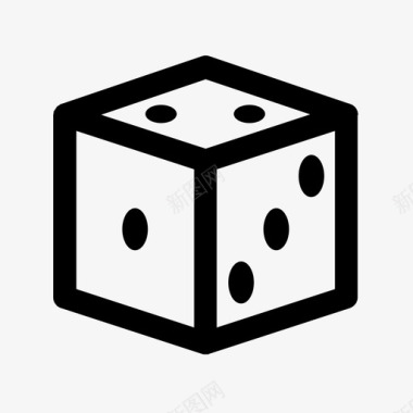 骰子立方体游戏图标图标