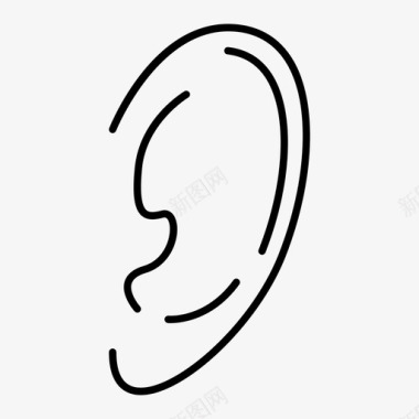耳朵身体头图标图标