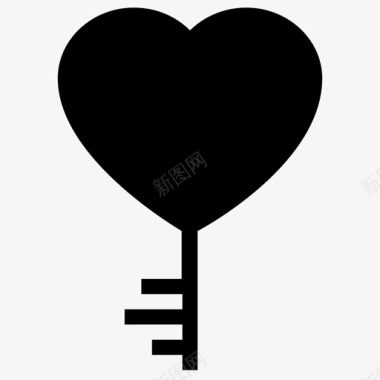 订婚钥匙爱情图标图标