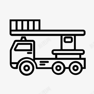 工业电梯建筑卡车图标图标