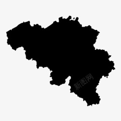 布鲁塞尔比利时地图布鲁塞尔国家图标高清图片